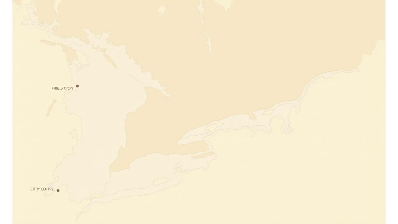 Map showing City Centre, Ontario, Canada where Artisan Woods Ontario workshop is located