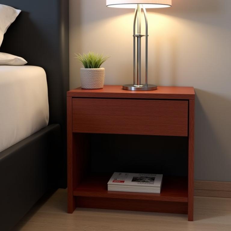 Mahogany nightstand with drawer