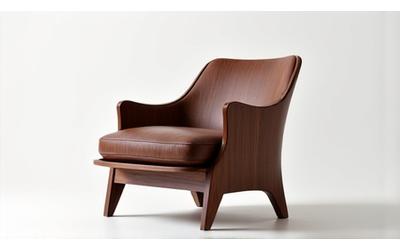 Ergonomic Algonquin Armchair made from walnut