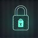 Digital pad-lock icon symbolizing data security and privacy